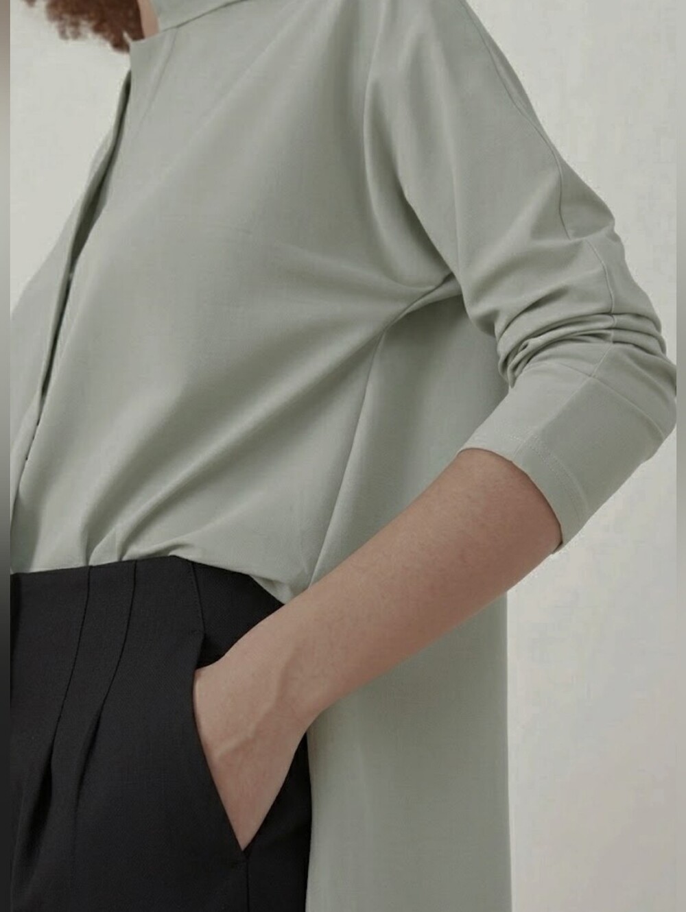 ADAY Something Borrowed Tunic In Sage Size Medium